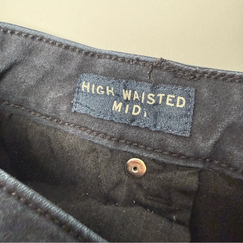 Aeropostale High Waisted Denim Shorts Dark Wash Cuffed Hem Size 14‎